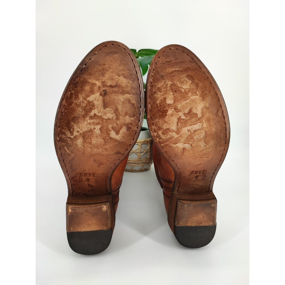 Frye Women's Brown Leather Tall Riding Boots Size 7B US - Picture 7 of 8